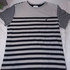 Nautica mens striped vintage style t-shirt